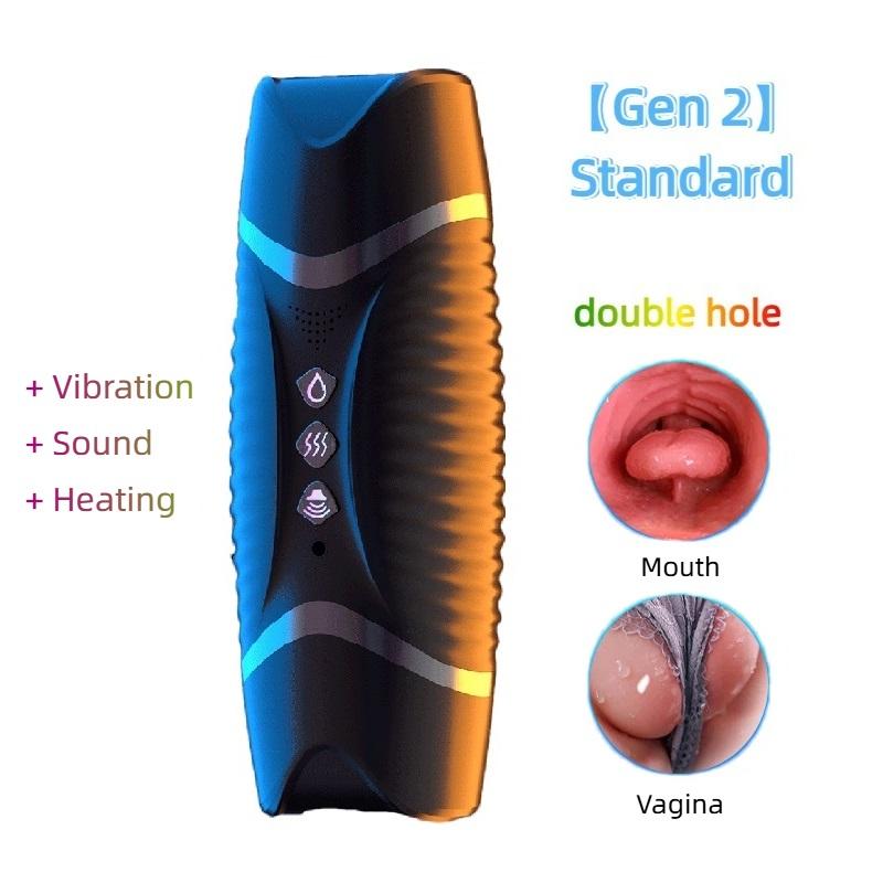 Male Automatic Sucking Masturbator, Realistic Blowjob Sex Toy with Heating & Vibration for Men