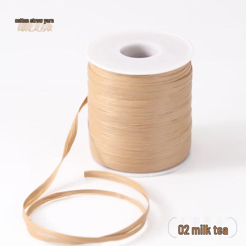 Cotton Grass Thread for DIY Crochet: 120m Roll for Handmade Bags & Hats 120 meters