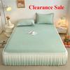 New Four Seasons Universal Summer Bed Skirt Ice Silk Bedspread Three-piece Set Washable Solid Color Lace Bed Skirt Mat