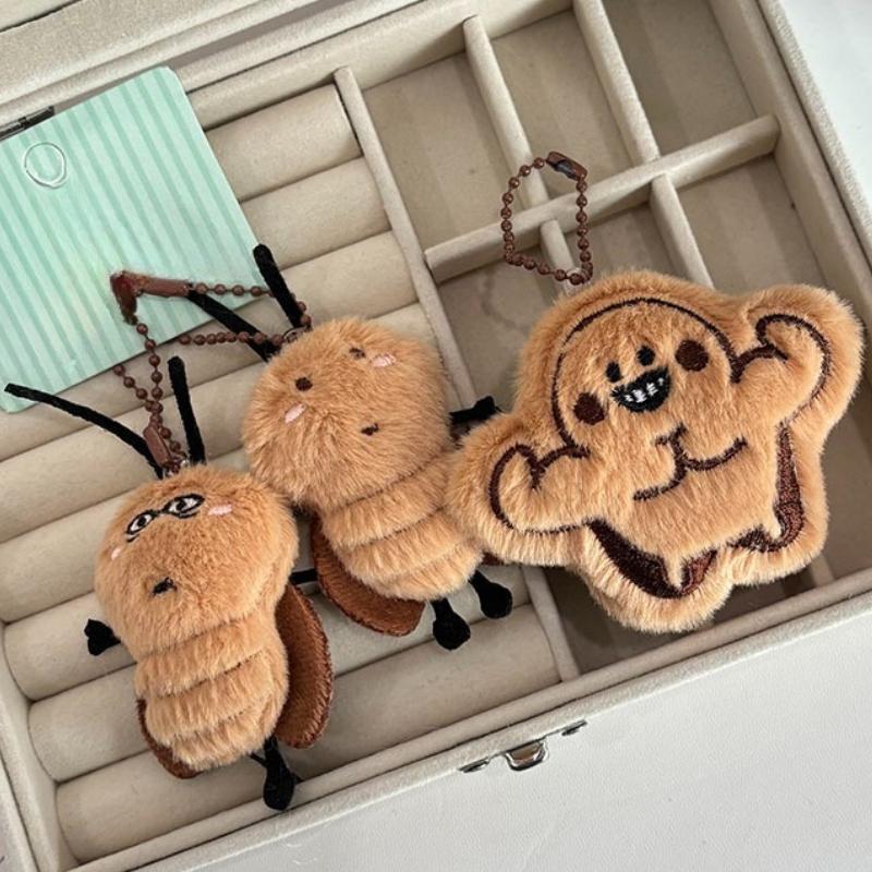 1-3pcs 2025 New Cockroach Plush Toy Ugly Cute Doll Bag Pendant Keychain Small Pendant Toy Children
