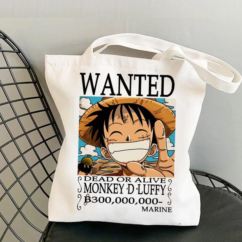 Japan cartoon comics One Piece Print Canvas Bag Shopping Shoulder Bag Foldable Tote Bag 0030