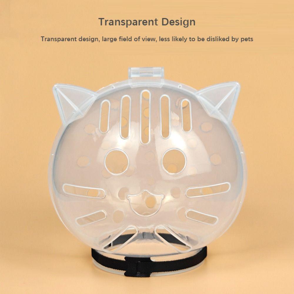 Transparent Breathable Cat Muzzle Anti-Bite Anti Scratch Cat Mask Cover Helmet Cat Grooming Accessories Anti-Licking