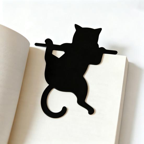 Practical Gifts for Avid Readers 3PCS Cartoon Cat Bookmark, Durable PET Cute Page Marker, Decorative Table Ornaments Home 3D Printing Lightweight