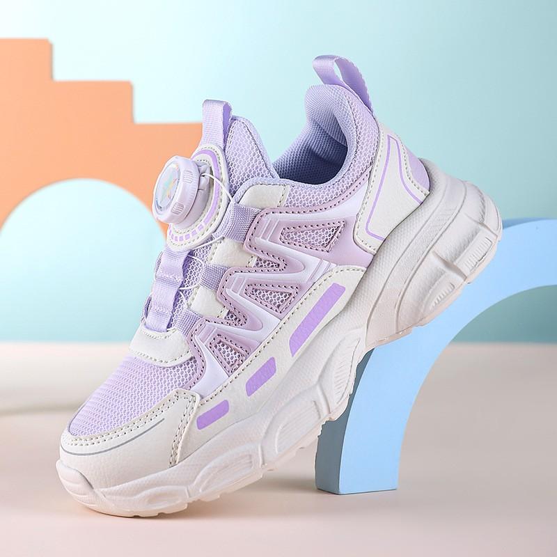 Girls Breathable Mesh Sneakers Kids 4-12 Years Old Lightweight Casual Dad Shoes Fall Winter