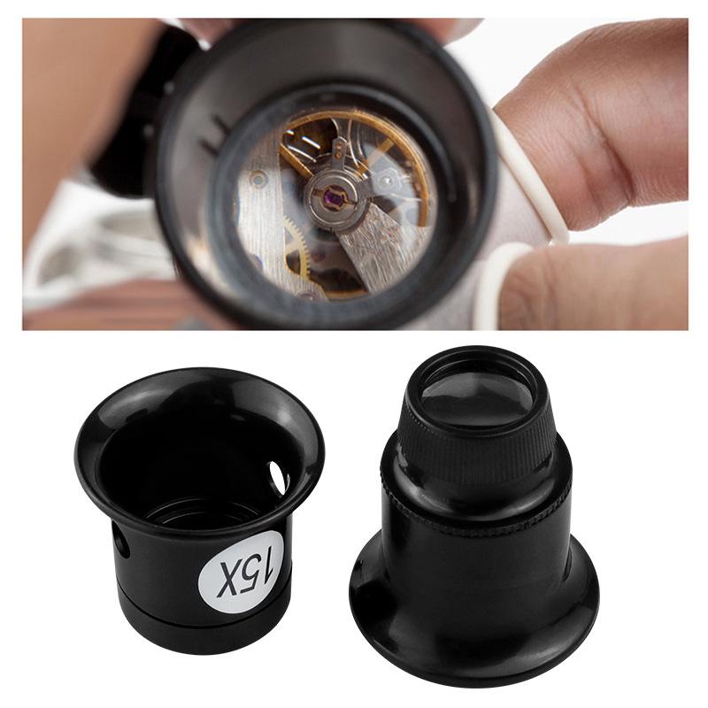 Watch Repair Magnifier Loupe: 5X, 10X, 15X, 20X Eyepiece Glass