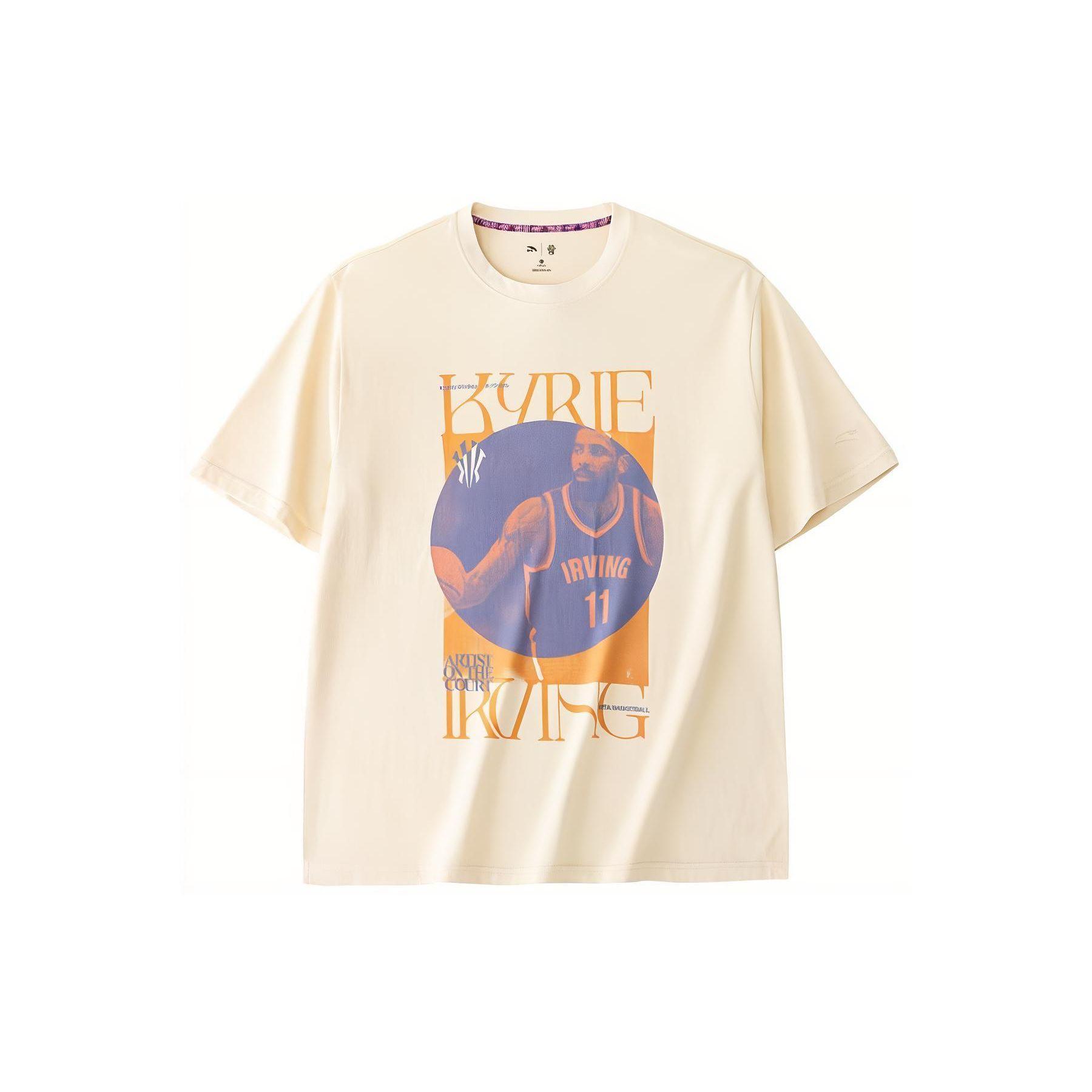 

Anta Повседневная удобная футболка с коротким рукавом и принтом в виде букв унисекс, бежевый цвет 172421115-1 L