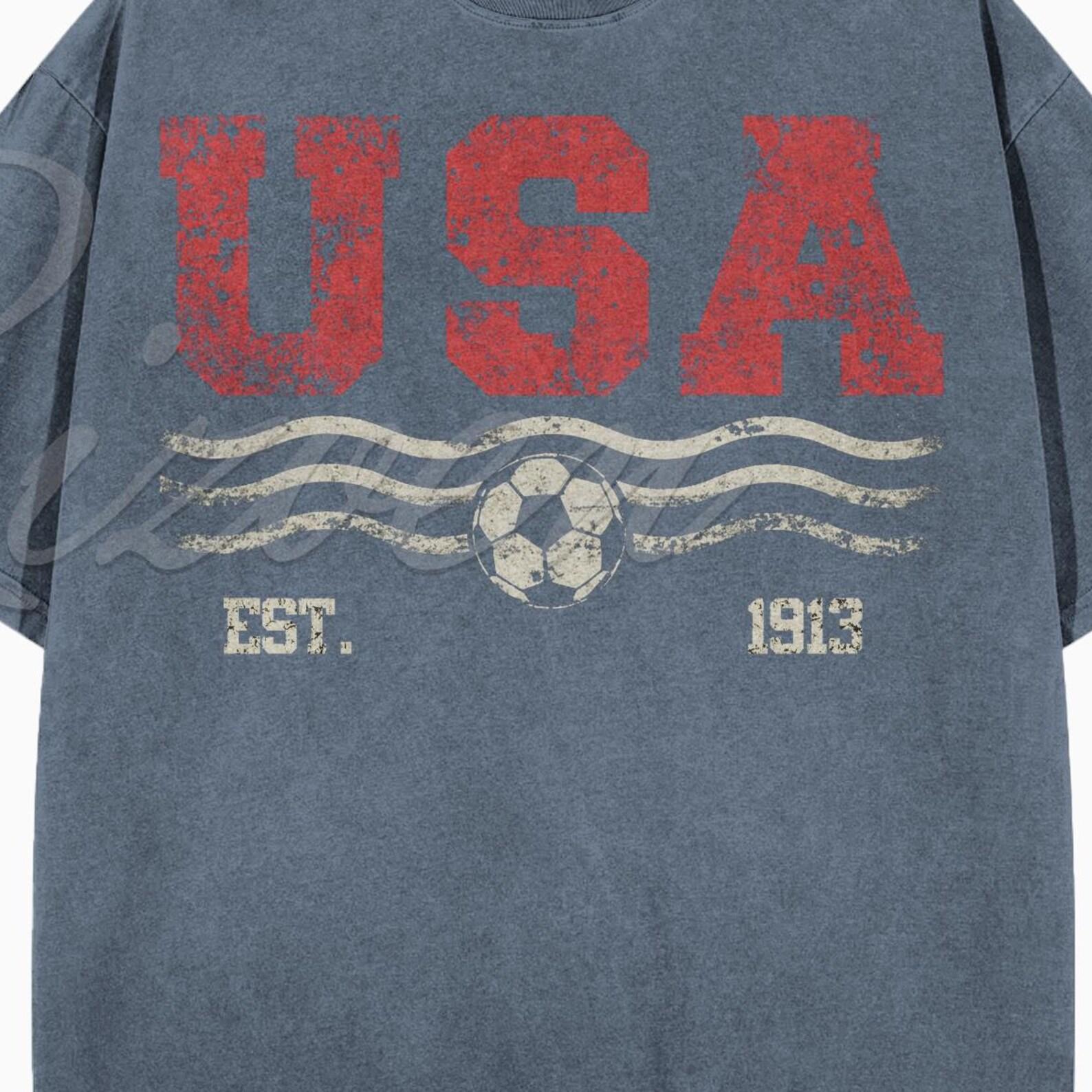 United states soccer shirt 90s design, retro USA soccer graphic tee XL