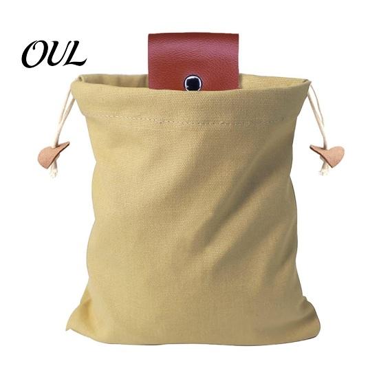 Kleine Faltbare Fruchtaufbewahrungstasche zum Sammeln mit Gürtel, Leinwand und PU-Leder Hüfttasche, Verstellbar Freihändig zum Pflücken von Obst und Gemüse