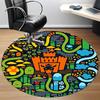 1 runder Teppich „Fantasy World“ für Büro und Wohnbereich, geeignet als Fußmatte für den Innenbereich, unter Bürostühlen, im Schlafzimmer, Wohnzimmer oder als Raumdekoration.