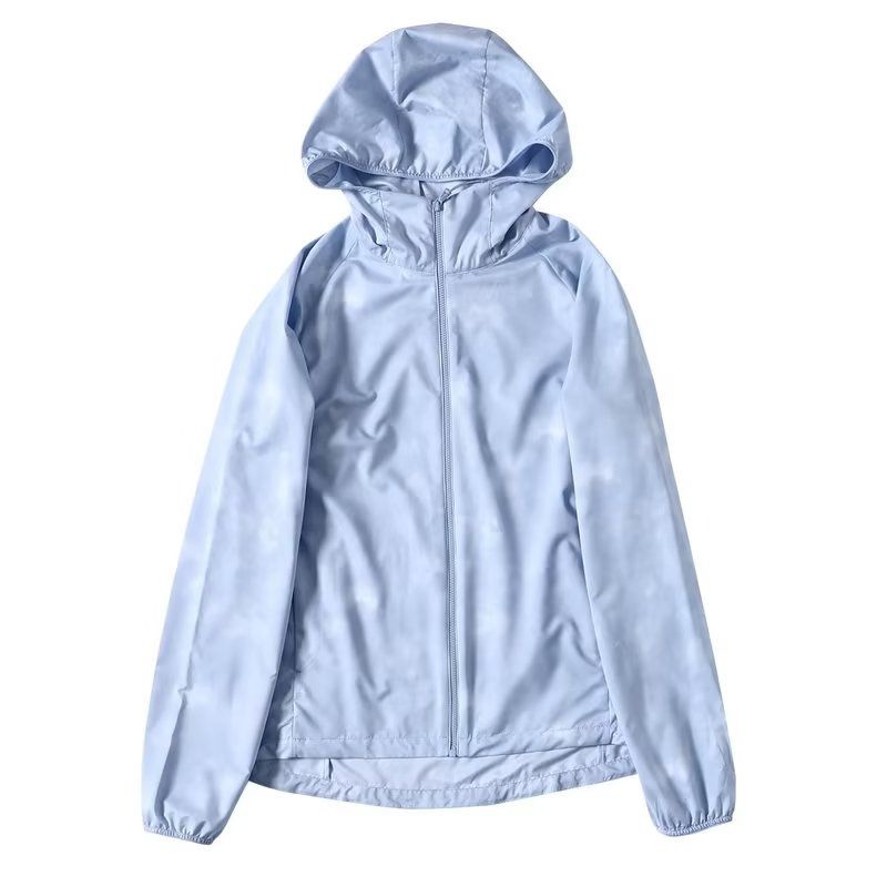 

Daily Order New Summer Women s Clothing Print Portable Sun Protection Clothing UV Protection Hooded UV Zipper Outwear 446618 Blue 2XL