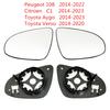 Side Mirror Glass For Peugeot 108 2014- Citroen C1 Toyota Aygo 2014- Verso 2014- With Heating Rearview Mirror Lens
