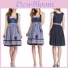 Elegante Trachten Dirndl Feminino para Oktoberfest Vestido Tradicional em Design Azul Vintage