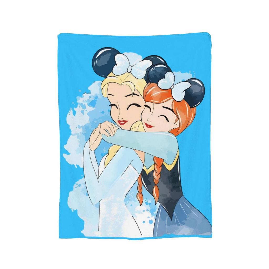 Frozen Elsa Anna Olaf Fantasy Comedy Knitted Blankets Fleece Super Warm Throw Blanket for Bedroom Sofa Bedspread