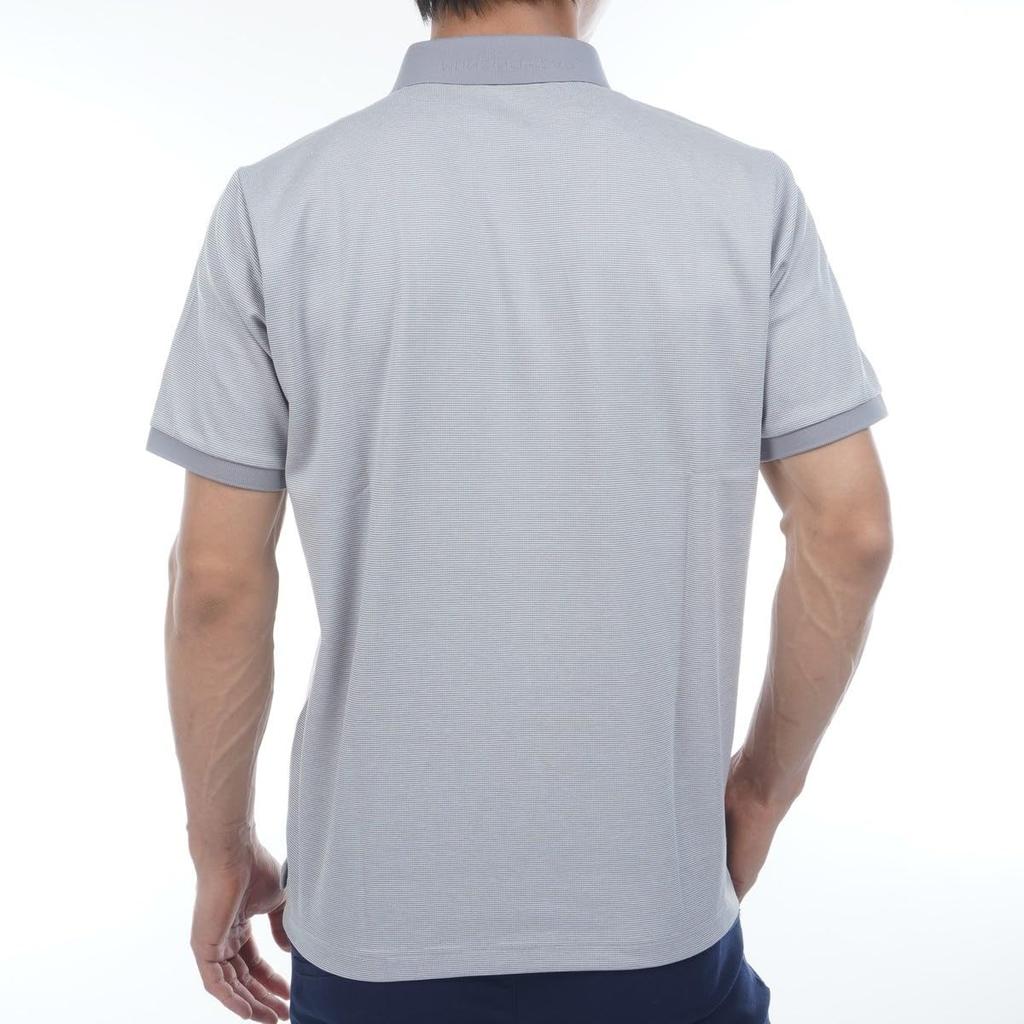 Munsingwear MG5SHS22M Short Sleeve Collared Polka Dot Pique Polo GY00 Men's Shirt, Moisture-Wicking, Quick-Drying, Sunscreen, Golf, (Gray)