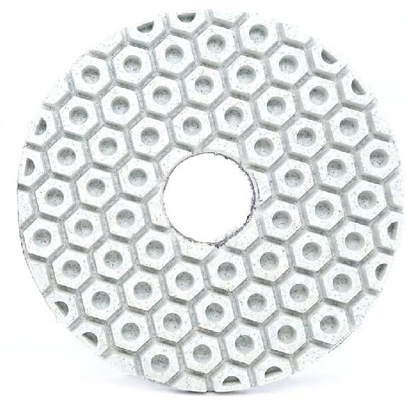 4 Inch Hexagonal Honeycomb Diamond Polishing Pads Wet/Dry for Granite Marble Concrete