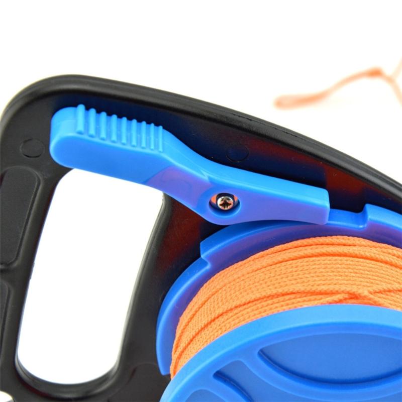 Diving Reel with Thumb Stoppers 46m/150ft Scubas Ratchets Dives Reel for Underwater Scubas Diving Snorkeling Enduring