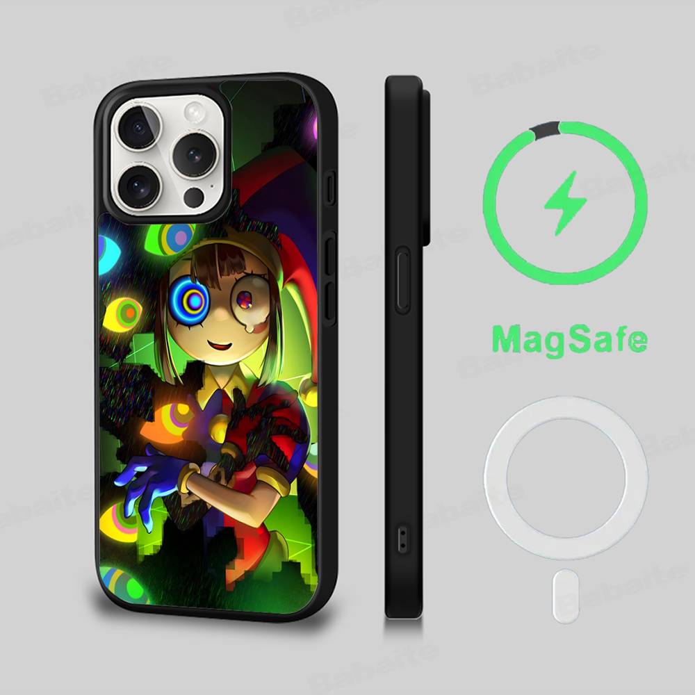 Erstaunliche Digitaler Zirkus Handyhülle Magnetische Hülle Für IPhone 16 14 13 12 11 15 Pro Max Plus Für Magsafe Kabelloses Lade Cover
