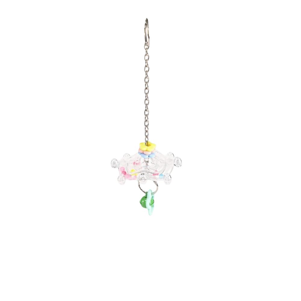 

with Bell Bird Cage Toy Plastic Pet Bird Bites Toy Creative Parrots Chew Swing Beak Exercise белый
