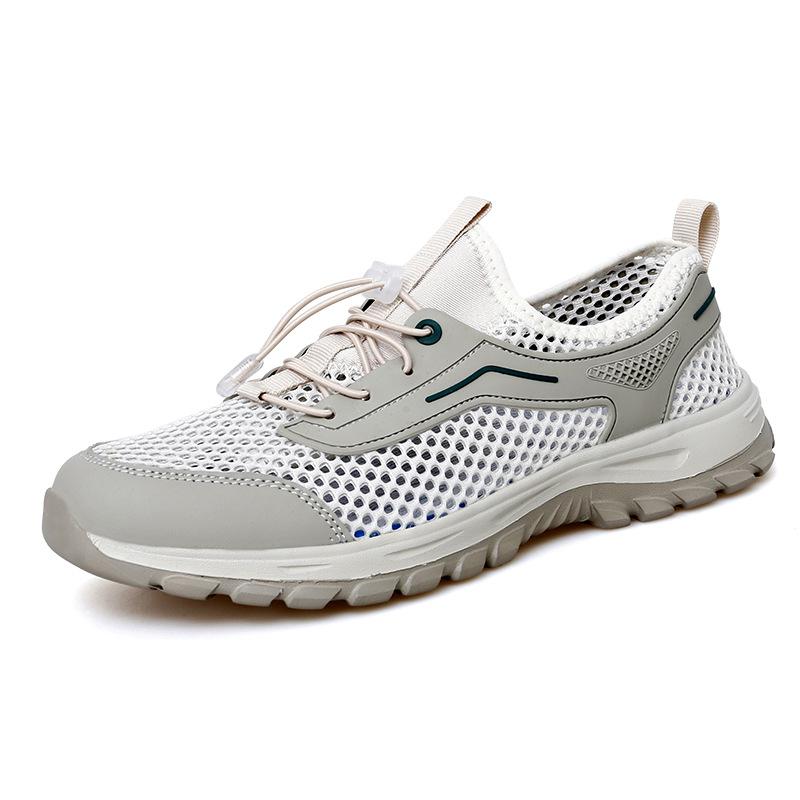 

Пара летних амортизирующих легких сетчатых дышащих спортивных кроссовок для бега, тонких полых повседневных износостойких кроссовок для бега, мужская обувь 46