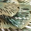 Metal Wall Decor Modern Stylish Triangular Ginkgo Flower Iron 3D Wall Sculpture for Living Room Bedroom Hall