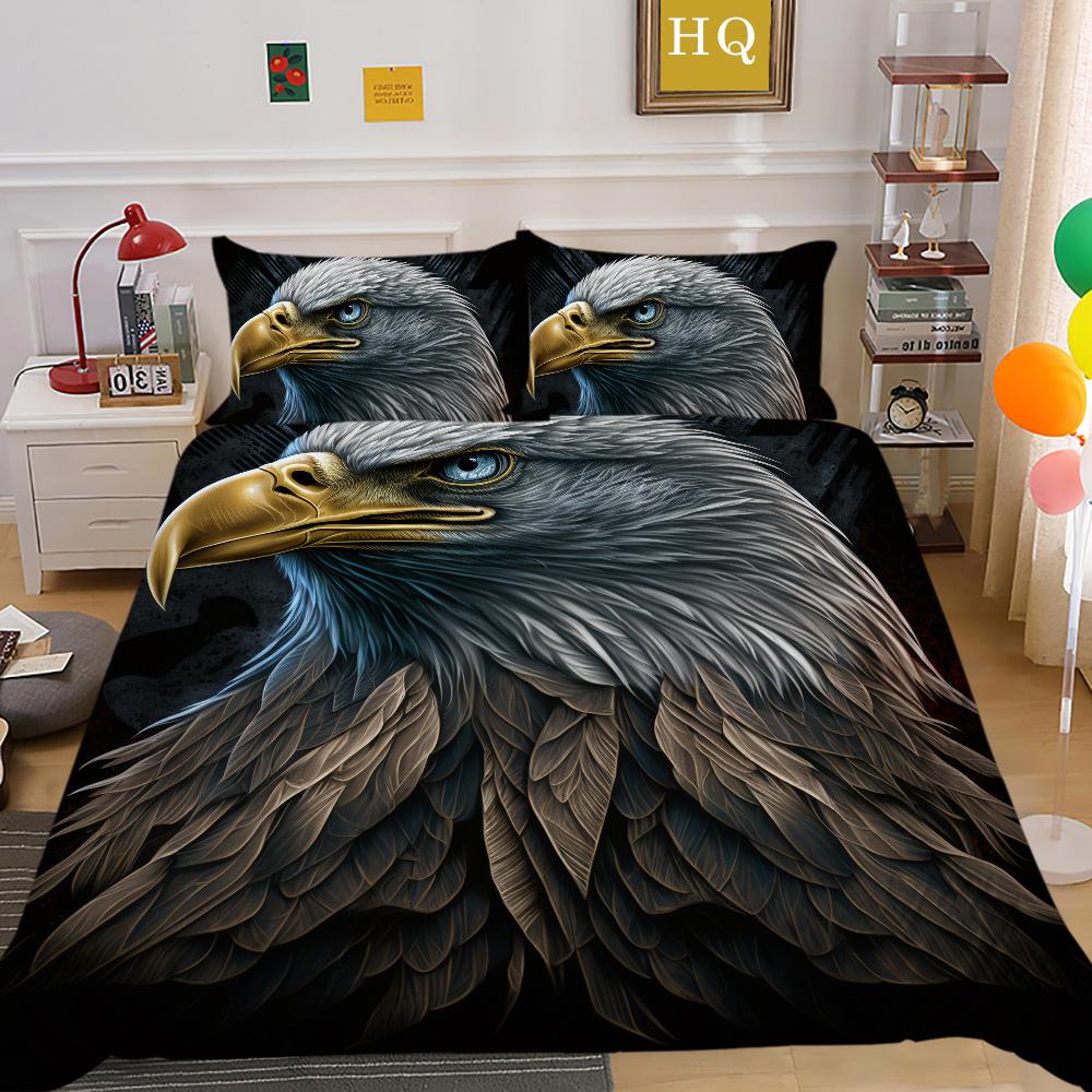 3D Eagle Printing Duvet Covers Children Teens Home Bedclothes Single Twin Bedroom Decor Polyester Bedspreads