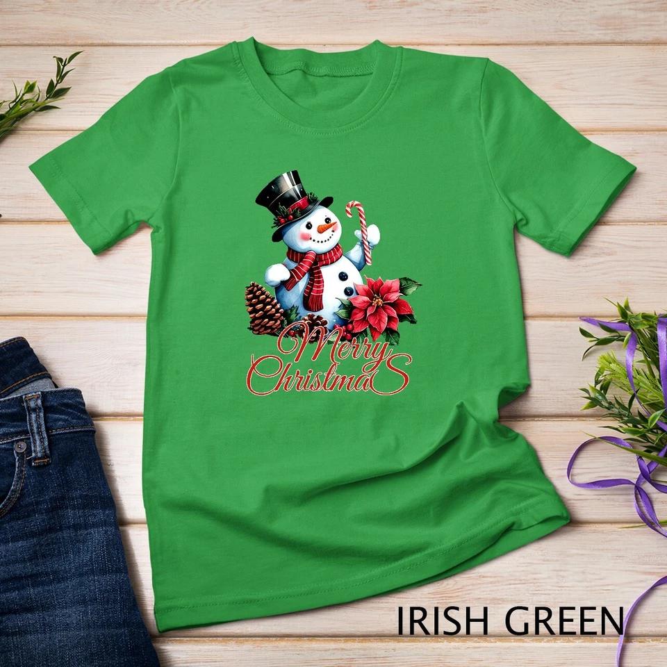 Winter Wonderland Snowman Funny Christmas Shirt Unisex T-shirt 6 4XL