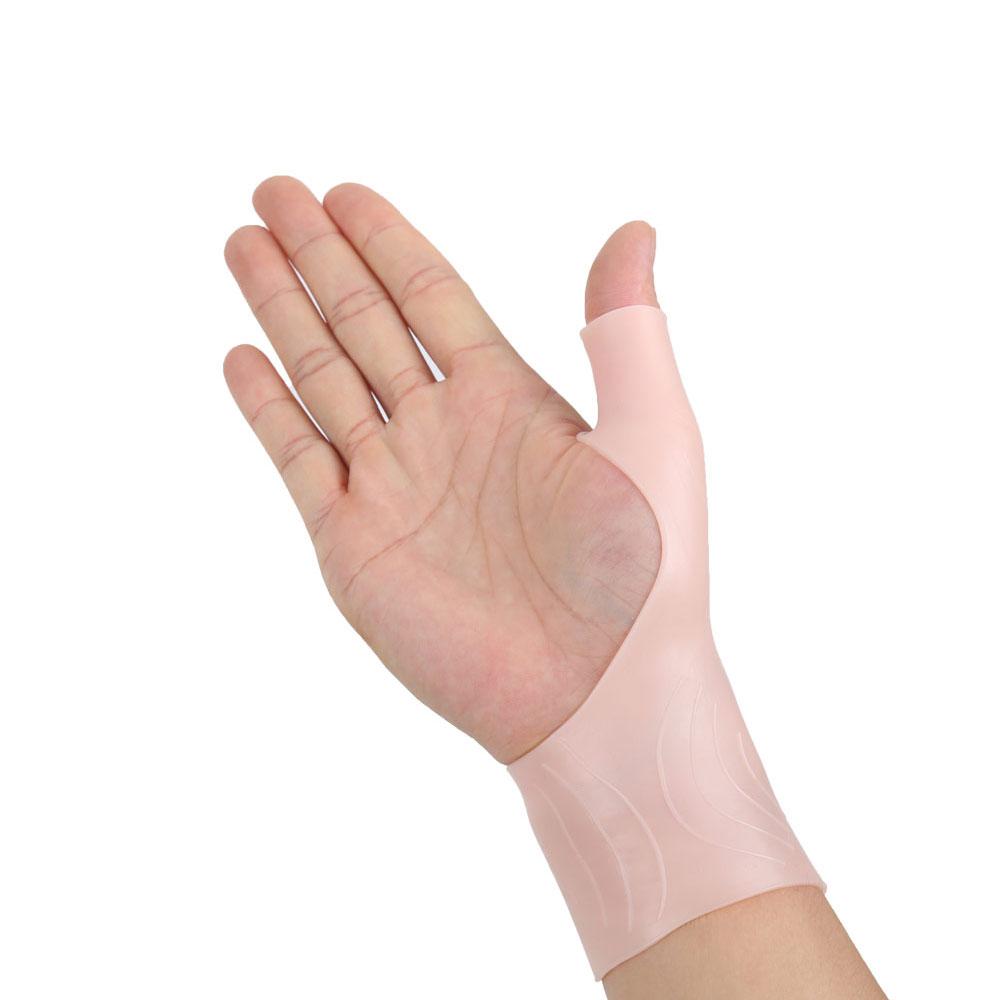 Durable And Safe Tcare Silicone Gel Therapy Wrist Thumb Support Gloves Arthritis Pressure Corrector Glove Carpal Tendonitis Protection Gloves New