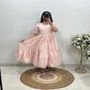 Vibrant Floral & Block-Printed Cotton Puff-Sleeve Tiered Midi Dresses