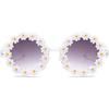 Round Flower Sunglasses for Girls Flower Shaped Cute Glasses UV 400 Protection Outdoor Beach Girl Boy