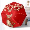 1pc Reindeer Decoration Automatic Folding Umbrella - Portable Collapsible Design, 8-Rib Iron Frame, Durable Fabric Yy251125150