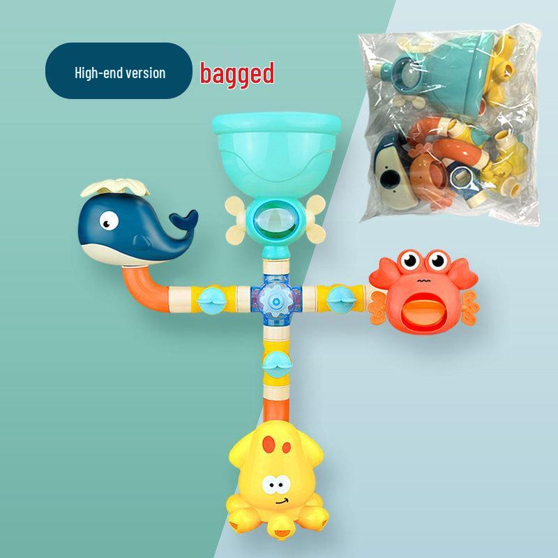 Cross-border Baby Bath Toys: Pipe Water Wheel Spinner for Boys and Girls