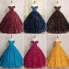 Cross-border Shiny Pitaya Puffy Skirt Wedding & Evening Gown