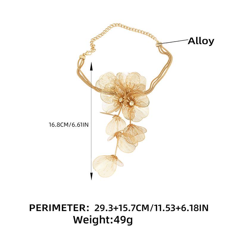 2024 Golden Flower Retro Bridal Dangle Earrings: Exquisite Chinese Style for Summer