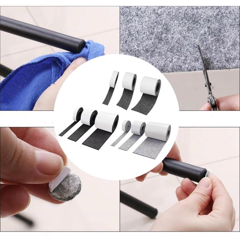 Self-Adhesive Felt Furniture Pad Roll For Hard Surfaces Heavy Duty Felt Strip 1M Protector Wear-resisting Table Chair Leg Sticky