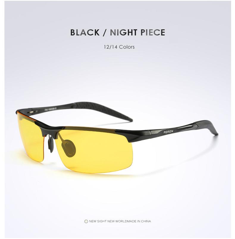 Men Retro Driving Sunglasses Aluminum Frame UV400 Anti-Glare Sport Sun Glasses Driver Goggles Outdoor