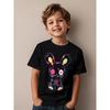 European Sizes Kawaii Rabbit T-Shirt - Cute Kawaii Rabbit with Bat Wings & Fangs, EGrunge Style Summer Casual Round Neck Tee