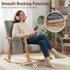 Wood Frame Rocking Accent Chair - Light Grey