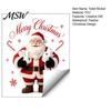 Winter Scene Decoration Funny Santa Hug Paper Toilet Sticker, Peel And Stick Christmas Claus Sticker Bathroom Decal, Humorous Holiday Decor