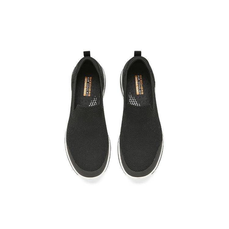 Skechers Go Walk 5 Low-Top Loafers Black/White Men's 55500-BLK