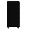 Drawer Cabinet with Casters Black Wood Based Material