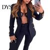 Slim Fit Suit Coat Women Lapel Long Sleeve Cardigan Solid Color Versatile Open Front Jacket Business Outerwear