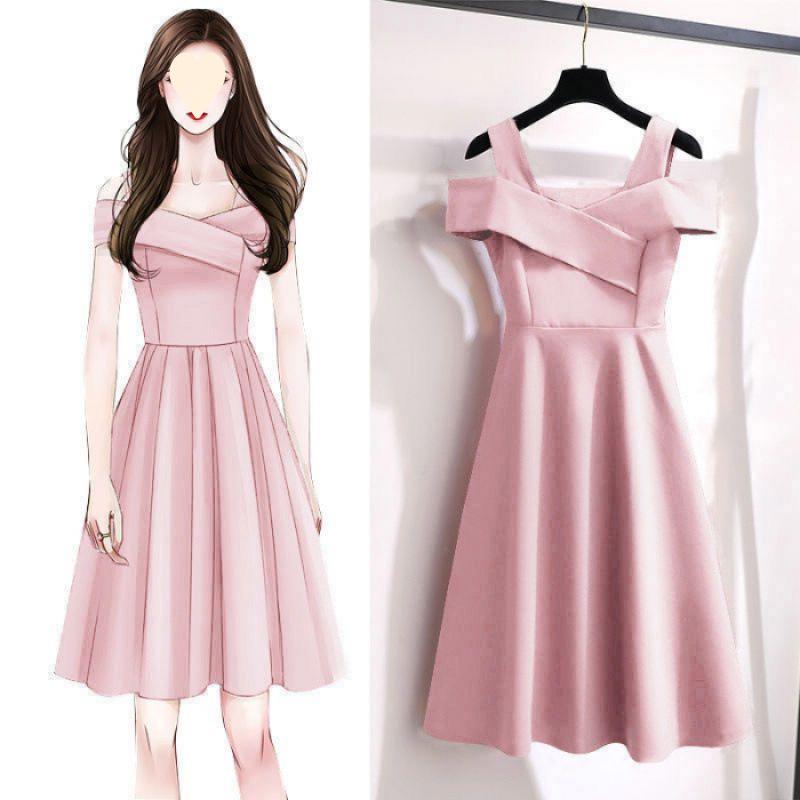 2026 Plus Size Women's Slimming Summer Dress - Flattering Belly Cover and Waist-Cinching