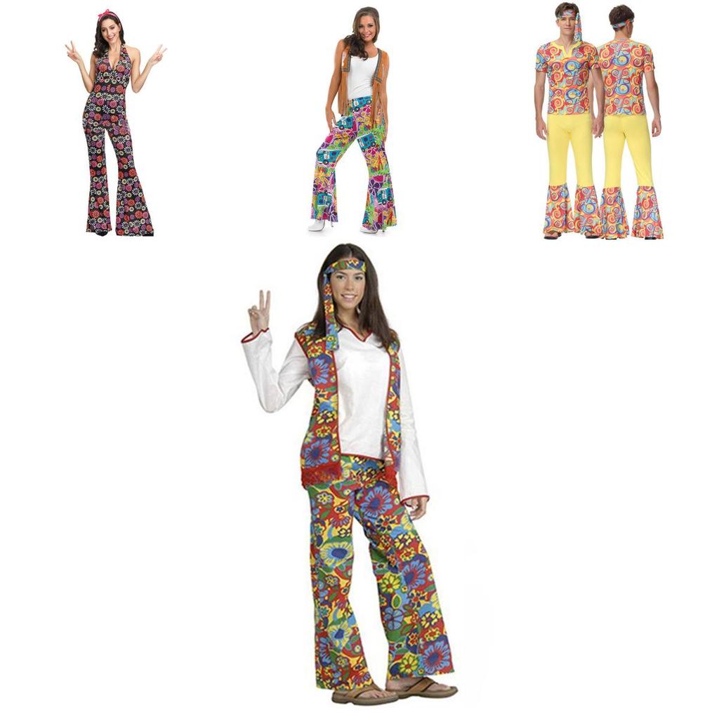 70s Retro Disco Cosplay Costume Set For Men And Women Perfect For Halloween And Themed Parties