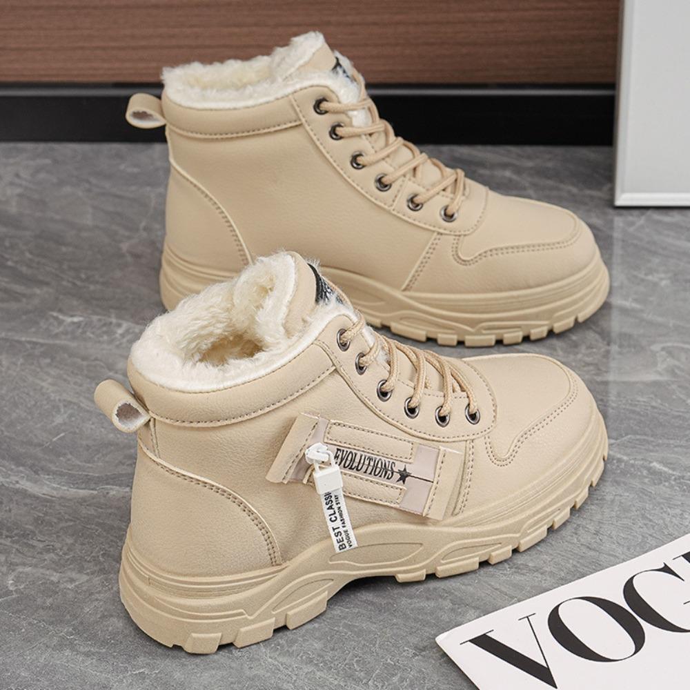 **Women Winter Snow Boots Fleece Lined Thick Waterproof Anti Slip Warm Martin Boots**