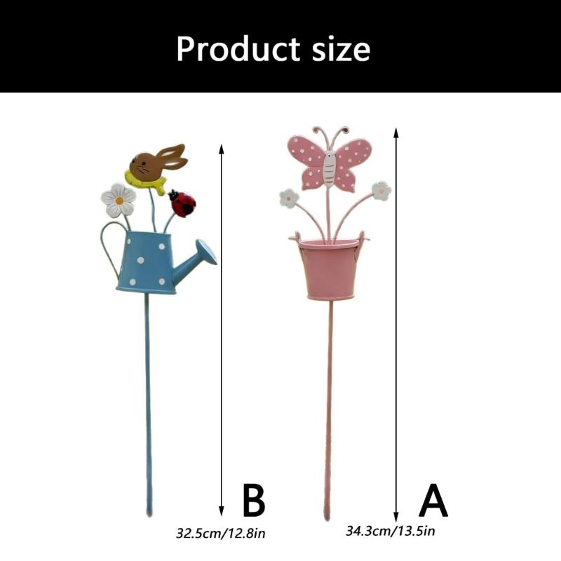 Artistic Iron Flower Petal Ground Spikes Decorative Garden Stakes For Enhancing Garden Or Patios Aesthetics