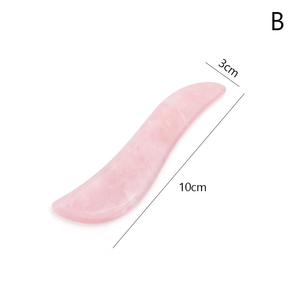 Natural Rose Quartz Jade Gua Sha Board Acupuncture Massage Facial Gouache Pink Quartz Massage Face LiftingStone Guasha Scraping
