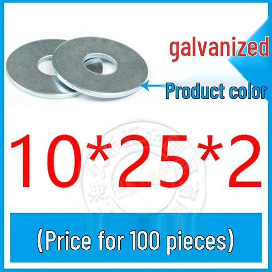 GB96-85 Carbon Steel Galvanized Thickened Oversized Flat Washer, Sizes M3-M20