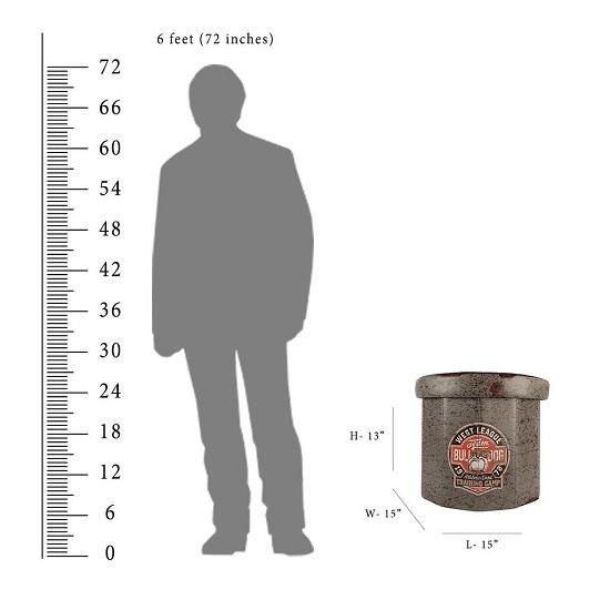 Puszysty podnóżek z organizerem do przechowywania – Wielofunkcyjne składane siedzisko Bull Dog z miejscem do przechowywania