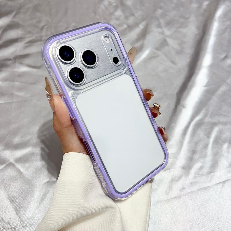 

Shockproof Border Candy Color Clear Case for iPhone 17 Air 16 15 14 13 12 11 Pro Max Plus 17Pro Soft 2 in 1 Bumper Cover iPhone17