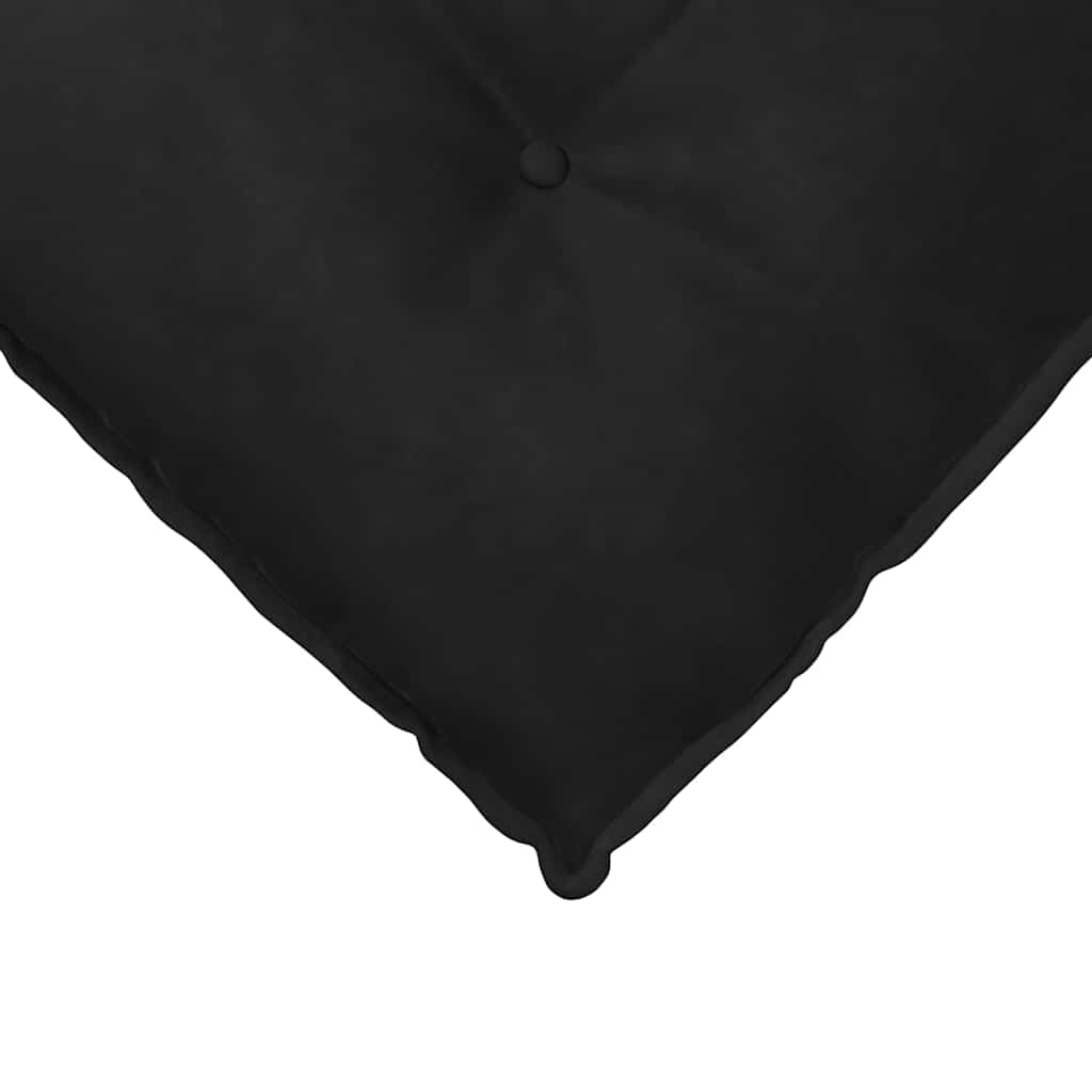 Back Cushion Black 160 x 50 cm Cord Fabric